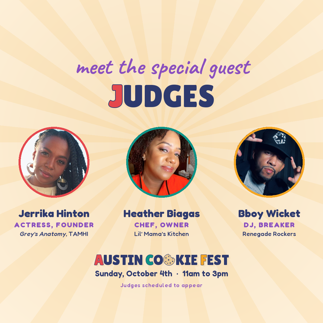 The three Austin Cookie Fest judges